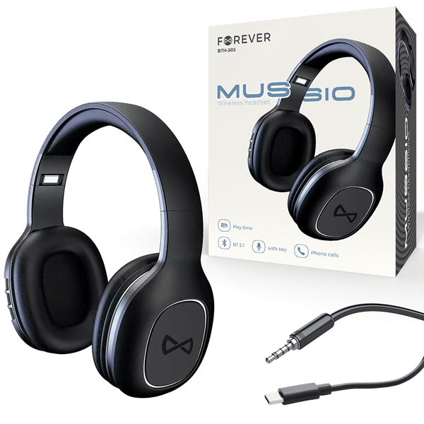 Forever BTH-505 Trådløst headset, On-ear, Sort