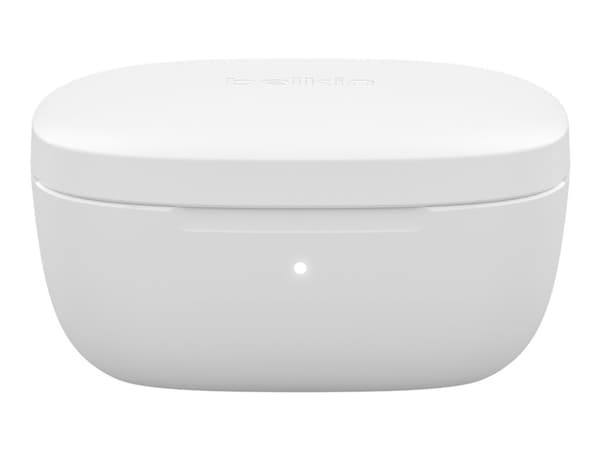 Belkin SoundForm Motion - True wireless-hodetelefoner med mikrofon - i øret - Bluetooth - aktiv støydemping - lydisolerende - hvit