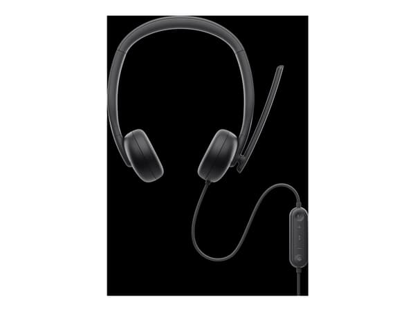 Dell Wired Headset WH3024 - Headset - på örat - kabelansluten - USB-C - Certifierad för Microsoft-teams, Zoomcertifierad