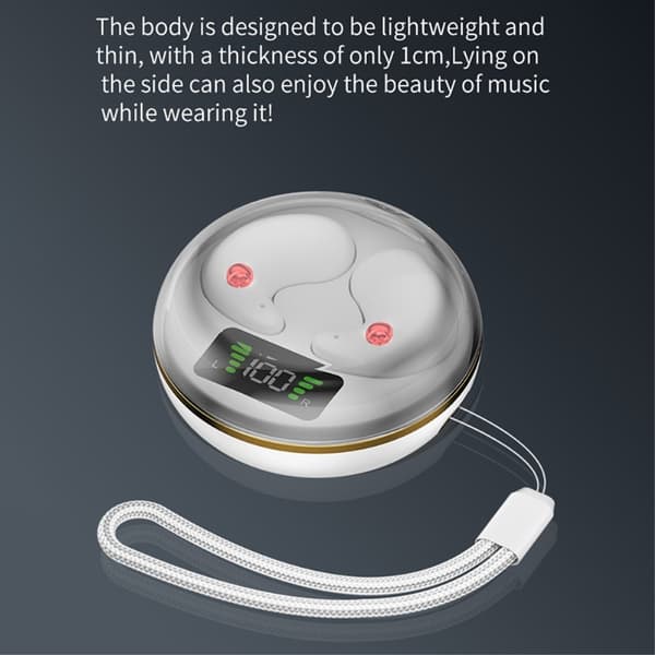 Unikuulokkeet Bluetooth-kuulokkeet Korvassa nukkumiseen - Musta