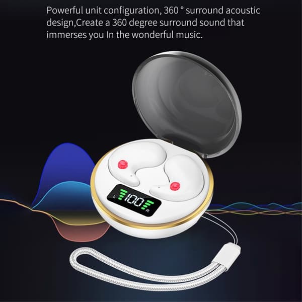 Unikuulokkeet Bluetooth-kuulokkeet Korvassa nukkumiseen - Musta
