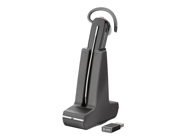 Poly Savi 8240-M Office - Savi 8200 series - headset - DECT - trådlös - svart - Certifierad för Microsoft-teams