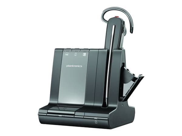 Poly Savi 8245-M - Savi 8200 series - hodesett - i øret - konvertibel - DECT / Bluetooth - trådløs - USB-A via DECT adapter - svart - Certified for M