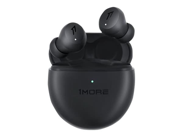 1More ComfoBuds Mini - True wireless-hodetelefoner med mikrofon - i øret - Bluetooth - aktiv støydemping - obsidiansvart