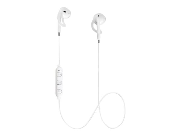 Esperanza EH187W - Ørepropper med mikrofon - i øret - Bluetooth - trådløs - hvit
