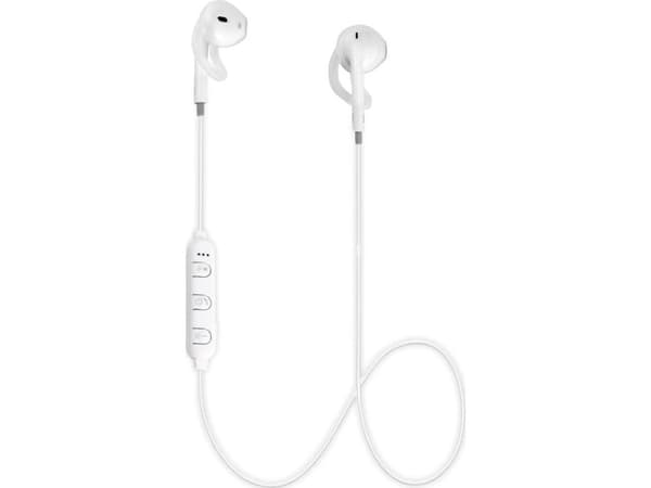 Esperanza EH187W - Ørepropper med mikrofon - i øret - Bluetooth - trådløs - hvit