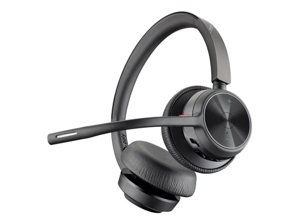 Poly Voyager 4320 - Voyager 4300 UC series - headset - på örat - Bluetooth - trådlös, kabelansluten - USB-C - svart - Zoomcertifierad