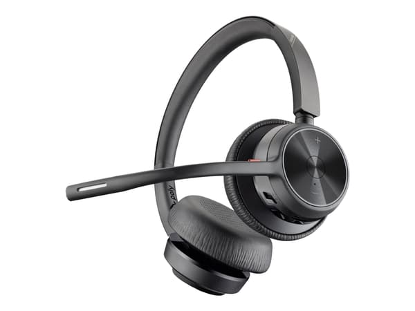 Poly Voyager 4320 - Voyager 4300 UC series - headset - på örat - Bluetooth - trådlös, kabelansluten - USB-C - svart - Zoomcertifierad