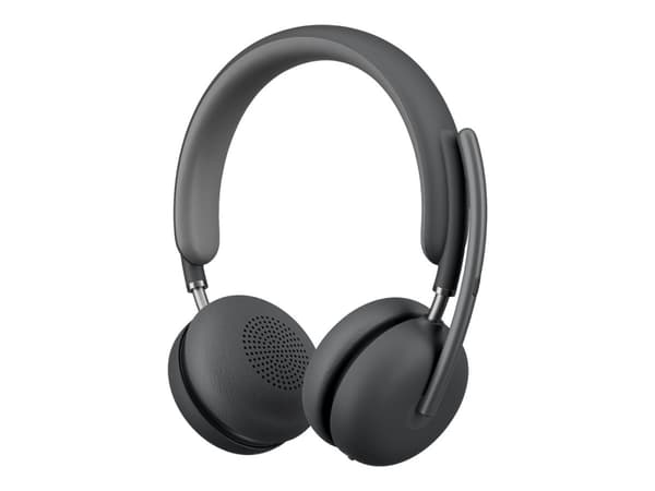 Logitech Zone Wireless 2 - Hodesett - on-ear - Bluetooth - trådløs - aktiv støydemping - USB-C via Bluetooth-adapter - grafitt - Certified for Micros