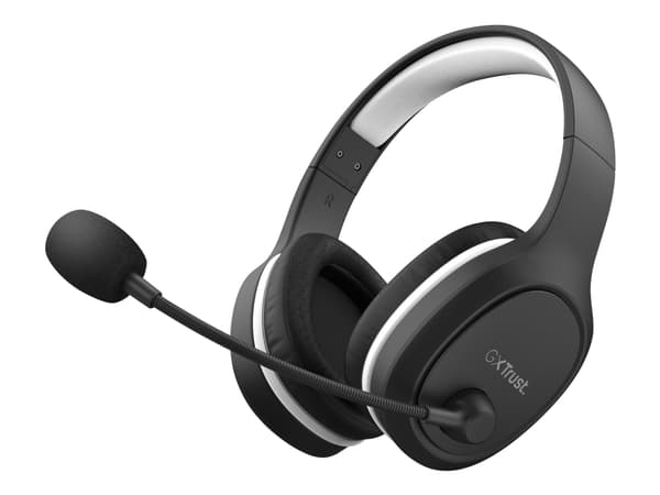 Trust GXT 391 Thian - Headset - fullstorlek - 5,8 GHz - trådlös, kabelansluten - 3,5 mm kontakt, USB-A - svart