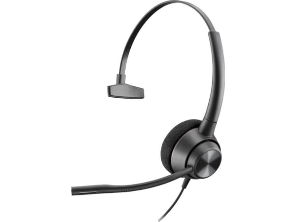 POLY EncorePro 310 Monoaural with Quick Disconnect Headset TAA, Wired, Calls/Music, 55 g, Headset, Black
