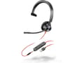 Miniatyrbilde 4 av 5: Poly Blackwire 3315-M - Blackwire 3300 series - hodesett - on-ear - kablet - 3,5 mm jakk, USB-A - svart - Certified for Microsoft Teams