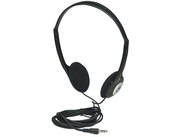 [OUTLET] - Manhattan Stereo On-Ear -kuulokkeet (3,5 mm), säädettävä jaettu sanka, vaahtomuovikuulokkeet, kaiutin enintään 80 W, standardi 3,5 mm ster