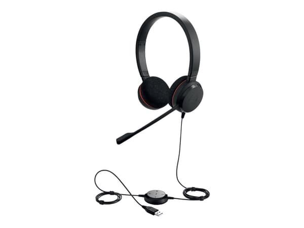 Jabra Evolve 20 MS stereo - Headset - på örat - kabelansluten - USB - Certifierad för Skype for Buisness