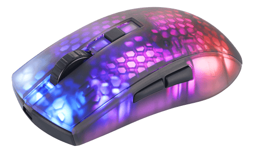 deltaco_gaming DM320 Trådløs, halvtransparent RGB-lightweight-mus, svart