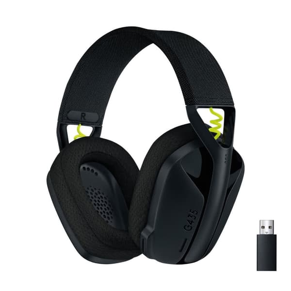 Logitech G435 LIGHTSPEED trådløst spillhodesett, svart