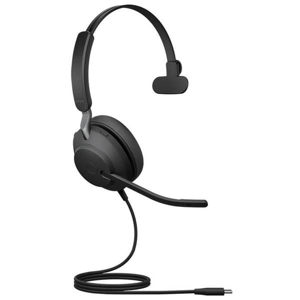 Jabra Hörlurar Evolve2 40 Headset Uc Mono Usb-c Svart