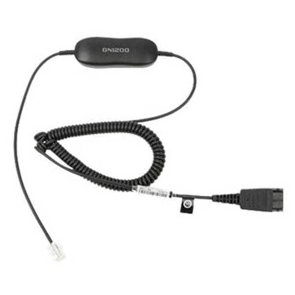 Jabra Headsetkabel Gn1200 Cc Rj-9 2 M Svart