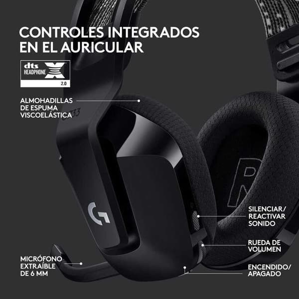 Logitech Spelheadset G733 Svart