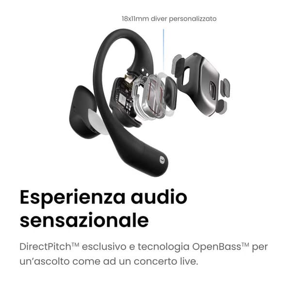 Shokz Trådløse Hovedtelefoner Open Fit Sort