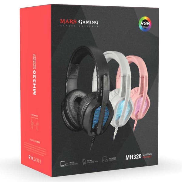 Mars Gaming Gaming Headset Mh320 Ultra Bass 3d Rgb Sort