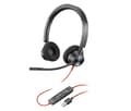 Miniatyrbild 3 av 5: Poly Blackwire 3320 - Blackwire 3300 series - headset - på örat - kabelansluten - USB-A - svart