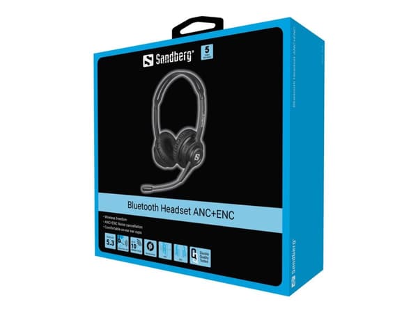 Sandberg - Headset - fullstorlek - Bluetooth - trådlös, kabelansluten - aktiv brusradering - USB-C