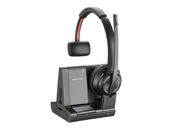 Poly Savi 8210 Office - Savi 8200 series - hodesett - on-ear - DECT / Bluetooth - trådløs - svart - Zoom Certified
