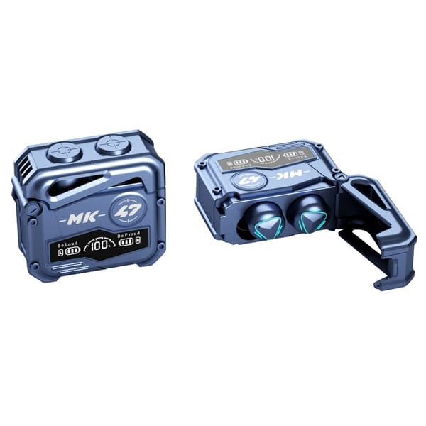 MK47 Mechanical Gaming Bluetooth In-ear Headset - Blå