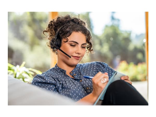 Poly Savi 8210-M Office - Savi 8200 series - headset - på örat - DECT / Bluetooth - trådlös - svart