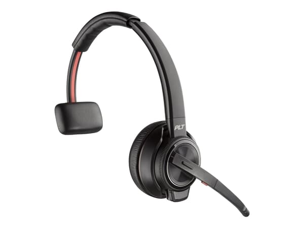 Poly Savi 8210-M Office - Savi 8200 series - headset - på örat - DECT / Bluetooth - trådlös - svart