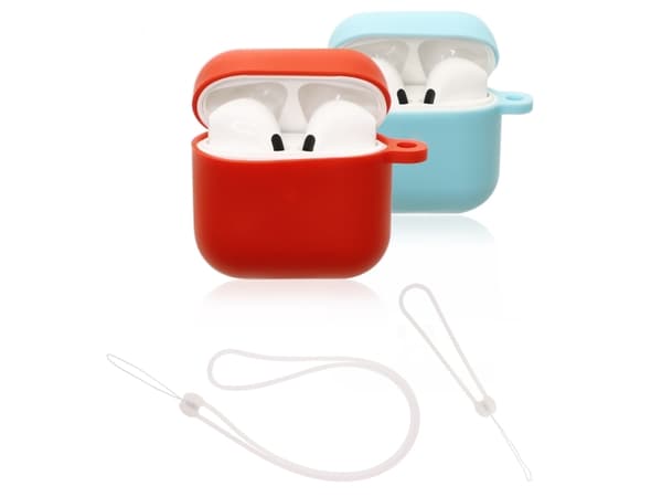 4smarts Silicon Case Set, Ladeetui, Silikon, 8,5 g, Blå, Rød