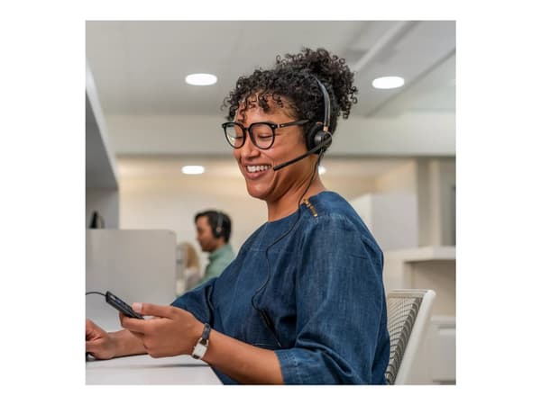 Poly EncorePro 525 - EncorePro 500 series - hodesett - on-ear - kablet - USB-A - svart - Certified for Microsoft Teams