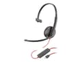 Miniatyrbild 1 av 5: Poly Blackwire 3210 - Blackwire 3200 Series - headset - på örat - kabelansluten - USB-C - svart - UC-certifierad