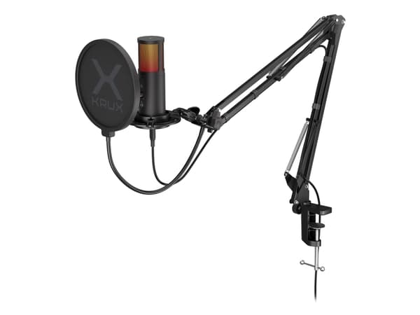 KRUX Edis 3000, Bordsmikrofon, 20 - 16000 hz, 16 bit, 48 kHz, Kardioid, Knappar