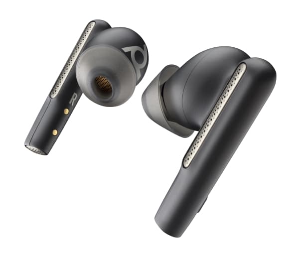 POLY Voyager Free 60 UC M kullsvarte øreplugger +BT700 USB-C-adapter + Basisladeetui, Trådløs, Samtaler/musikk, Hodesett