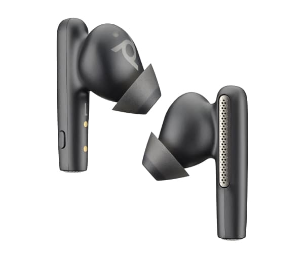 POLY Voyager Free 60 UC M kullsvarte øreplugger +BT700 USB-C-adapter + Basisladeetui, Trådløs, Samtaler/musikk, Hodesett