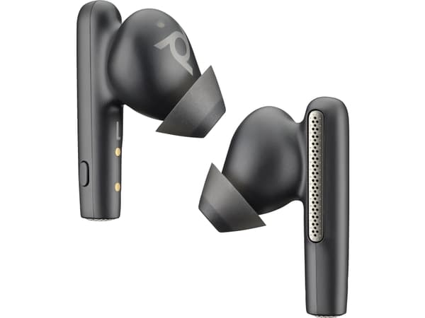 POLY Voyager Free 60 UC M kullsvarte øreplugger +BT700 USB-C-adapter + Basisladeetui, Trådløs, Samtaler/musikk, Hodesett