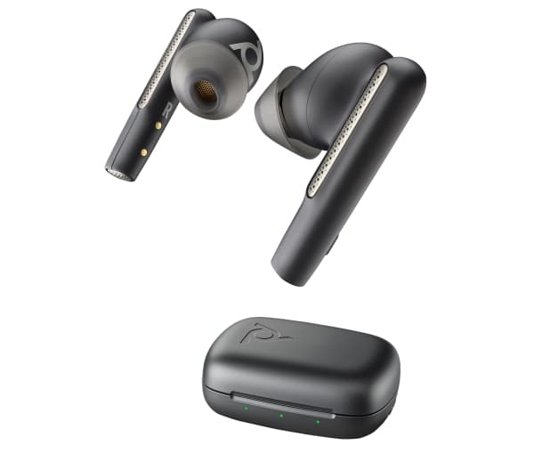 POLY Voyager Free 60 UC M kullsvarte øreplugger +BT700 USB-C-adapter + Basisladeetui, Trådløs, Samtaler/musikk, Hodesett