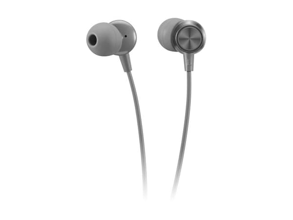 Lenovo 300 - Hörlurar med mikrofon - inuti örat - grå