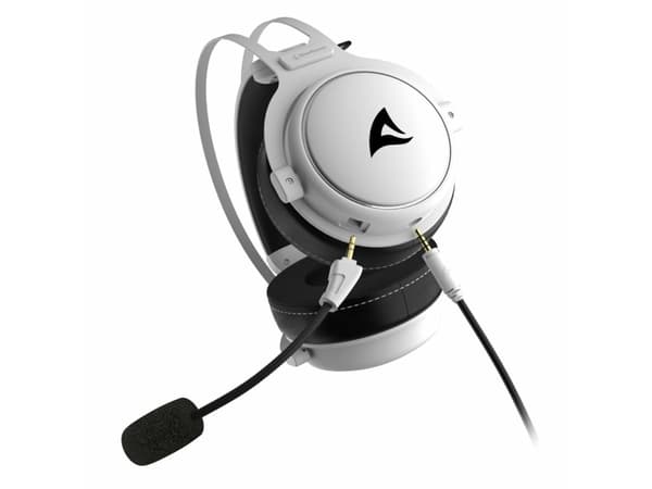 Sharkoon Skiller SGH50, Koblet med ledninger (ikke trådløs), Spilling, 10 - 40000 Hz, Hodesett, Sort, Hvit