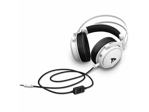 Sharkoon Skiller SGH50, Koblet med ledninger (ikke trådløs), Spilling, 10 - 40000 Hz, Hodesett, Sort, Hvit