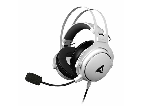 Sharkoon Skiller SGH50, Koblet med ledninger (ikke trådløs), Spilling, 10 - 40000 Hz, Hodesett, Sort, Hvit