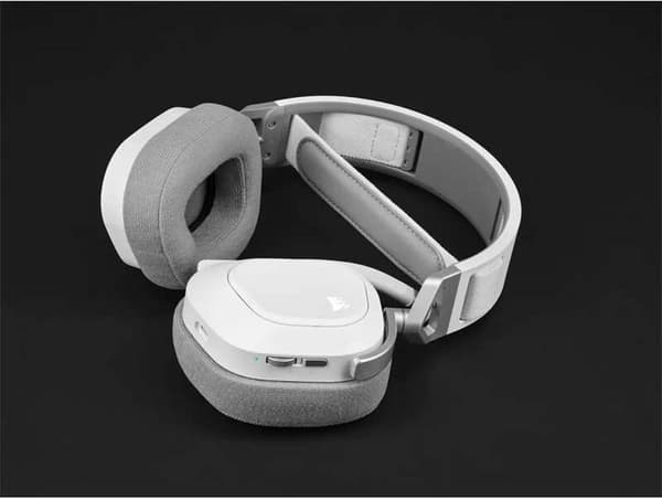 Corsair HS80 RGB Trådlös - Headset med mikrofon, vit