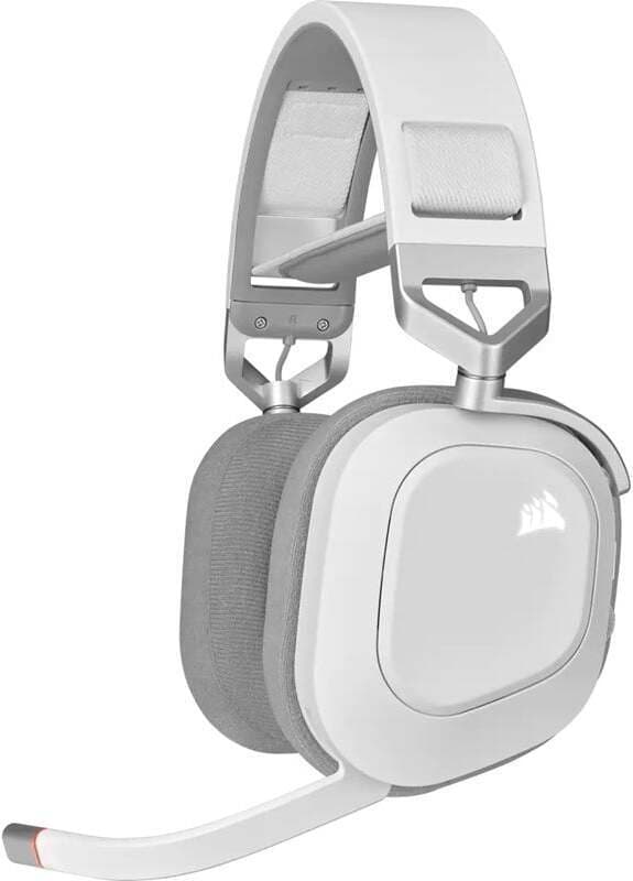 Corsair HS80 RGB Trådlös - Headset med mikrofon, vit