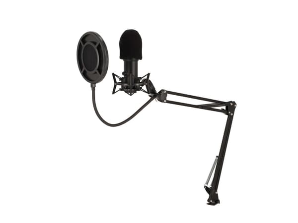 Nedis GSMIC410BK, PC-mikrofon, -45 dB, 20 - 20000 Hz, 2200 O, 24 bit, 96 kHz