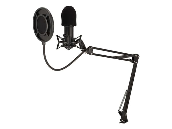 Nedis GSMIC410BK, PC-mikrofon, -45 dB, 20 - 20000 Hz, 2200 O, 24 bit, 96 kHz