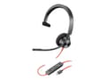 Miniatyrbild 1 av 3: Poly Blackwire 3310 - Blackwire 3300 series - headset - på örat - kabelansluten - USB-C - svart - UC-certifierad