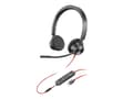 Miniatyrbild 3 av 5: Poly Blackwire 3325 - Blackwire 3300 series - headset - på örat - kabelansluten - 3,5 mm kontakt, USB-C - svart - UC-certifierad