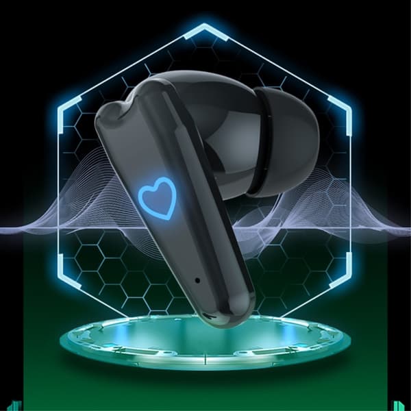 Bluetooth In-Ear hovedtelefoner + hjerteopladningsetui - Blå